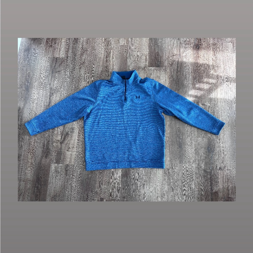 Under Armour Blue Quarter-Zip Golf Pullover, size 2XL